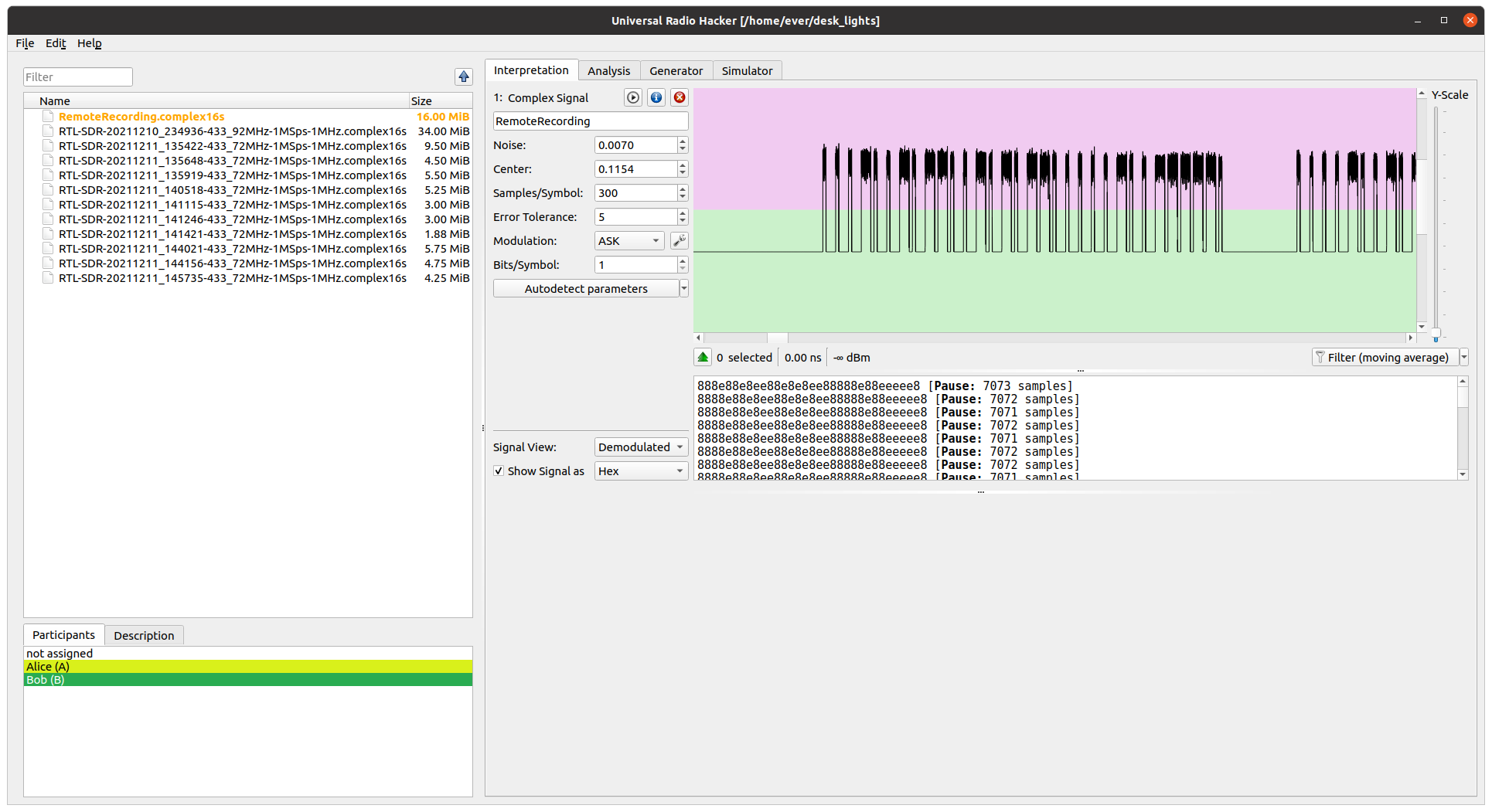 URH Decoding